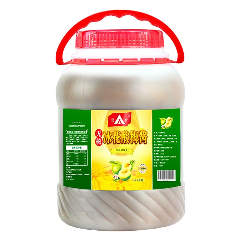 Коллекция соусов 4 кг: Соус «Двойной ледяной цветок» со вкусом кислой сливы для тушеной утки, приправа для утки с лимоном, большой коммерческий контейнер