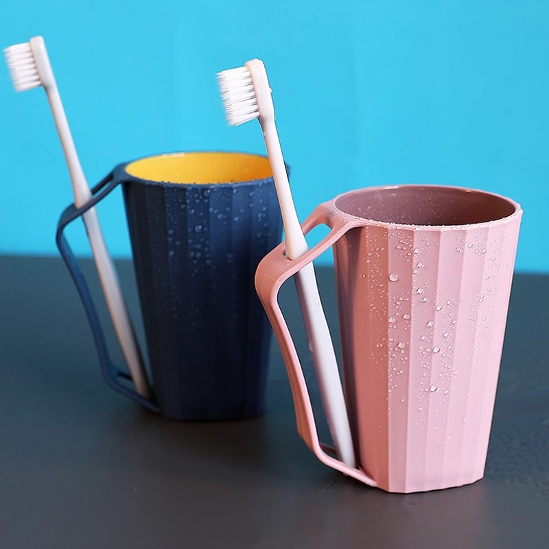 Portable Toothbrush Cup With Handle For Home And Dormitory_voghion.com