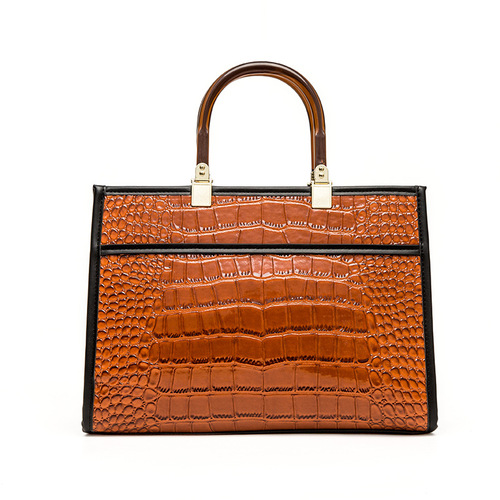 Cross-border women's bags  new multi-piece set contrasting color women's bag single shoulder crossbody handheld women's bag stone pattern mother-in-law bag for women