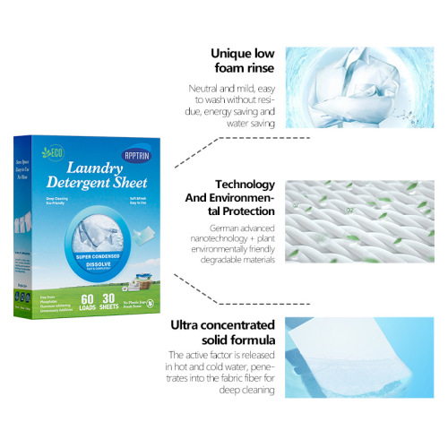 30片洗衣片泡泡纸全英文批发Laundry Detergent Sheet