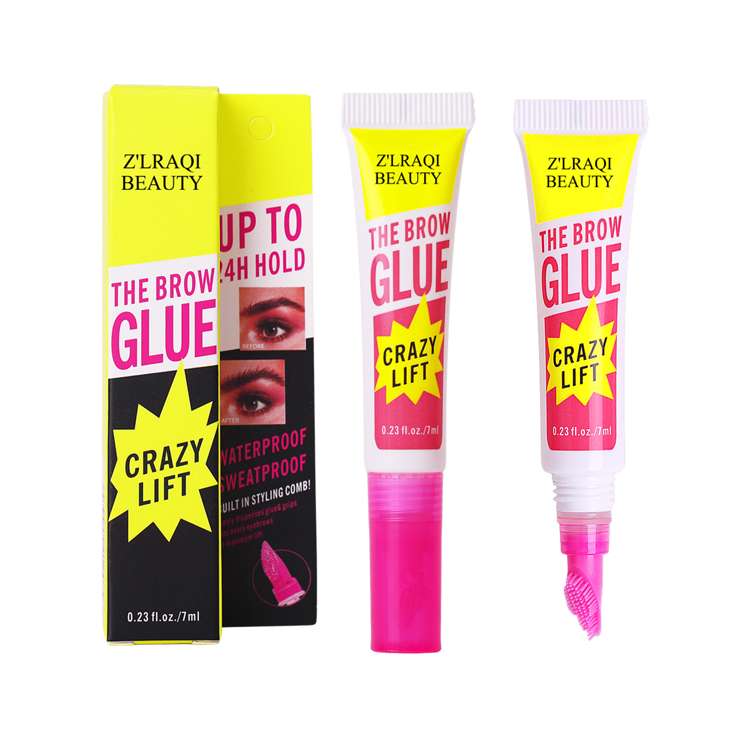Z'LRAQI BEAUTY Cross-Border Styling Eyebrow Glue Special Brush Head Actualized Waterproof Anti-Sudor Eyebrow Raincoat Durable image 6
