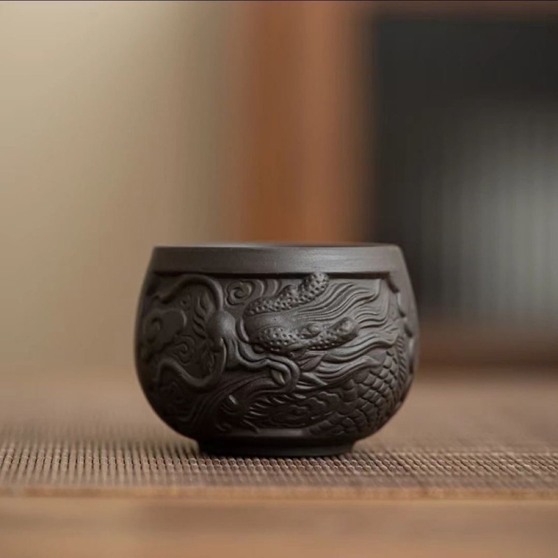 High-grade purple sand Xianglong master cup tea tasting cup ceramic kung fu tea set home office tea cup single cup wholesale High-grade purple sand Xianglong master cup tea tasting cup ceramic kung fu tea set home office tea cup single cup wholesale