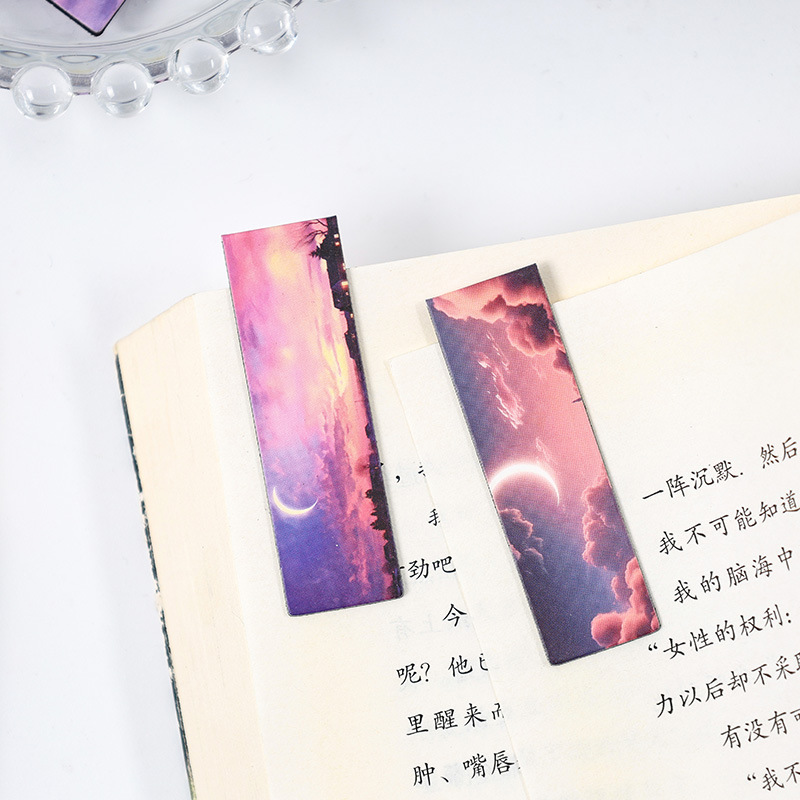 Hufeng Xixi marcadores magnéticos de graduación de estilo chino pequeños regalos de succión magnética recuerdos de doble cara marcadores de paisaje magnético antiguo