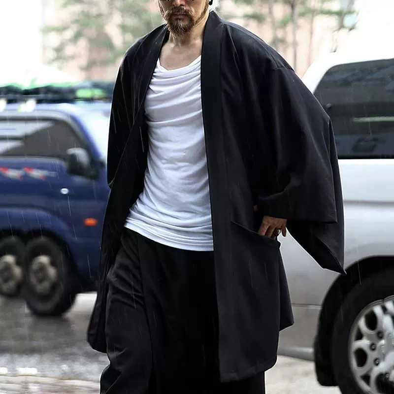 Мужская новая сплошная цветная летучая мышь рукава кардиган свободная модная одежда