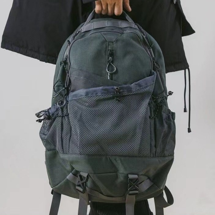 Korean Style Men's and Women's Multifunctional Large Capacity Outdoor Mountaineering Bag Travel Mesh Drawstring Backpack