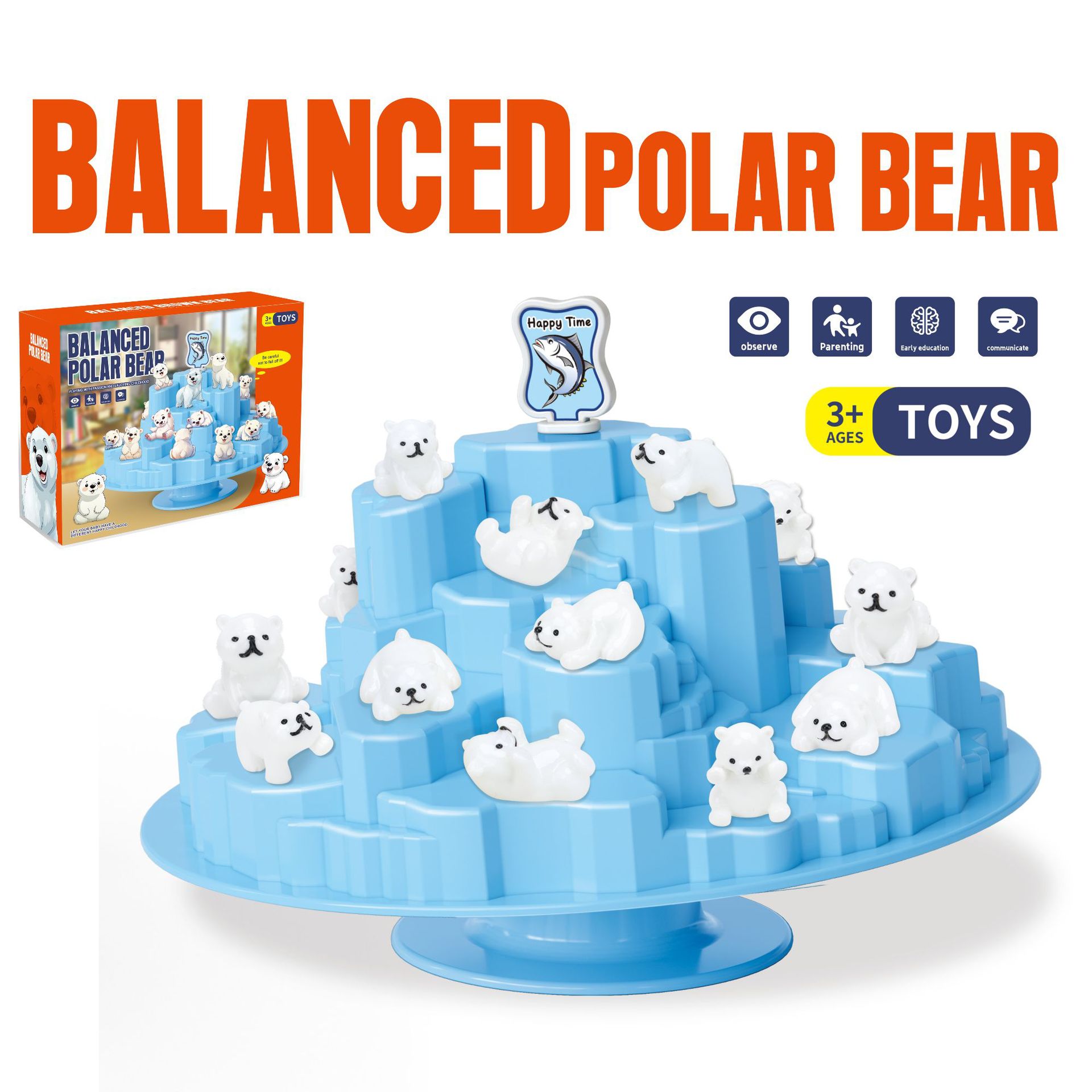Balance Game Brown Bear Polar Bear Cow Rabbit Dessert Puppy Educational Interactive Kidsren's Training Desktop Toy