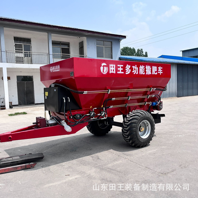 全自动农用撒肥机拖拉机带的干湿粪两用抛粪车大型牵引式撒粪车