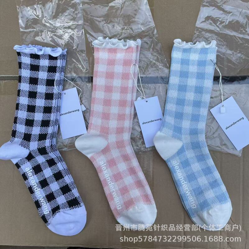 Alexanderwang Alexander Wang Lace Women's Socks Classic 3-Color Lace Women's Socks Wholesale