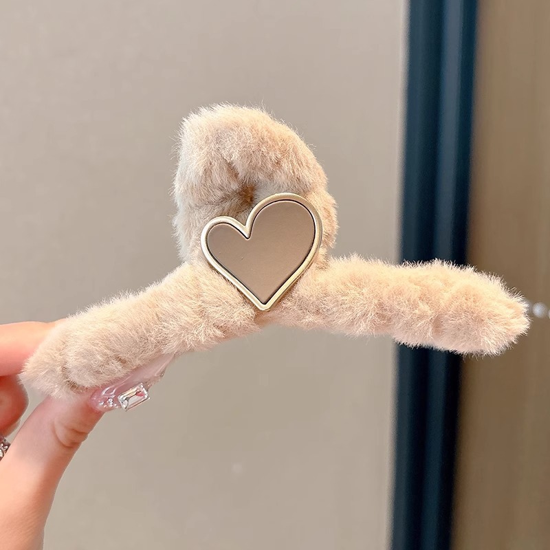 5#Pinza de amor de peluche marrón claro 13CM