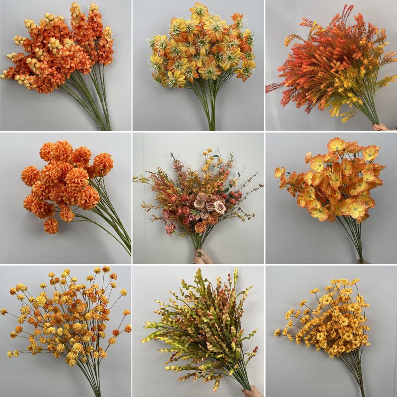 Orange artificial flower wedding artificial flower orange silk flower wedding background wall flower arrangement stage road lead decoration floral Orange artificial flower wedding artificial flower orange silk flower wedding background wall flower arrangement stage road lead decoration floral