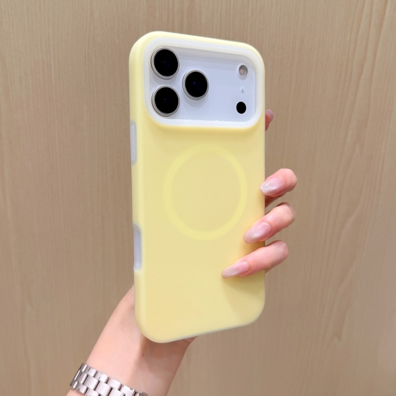 适用苹果17液态硅胶果冻磁吸手机壳iPhone16Promax纯色简约防摔壳|undefined