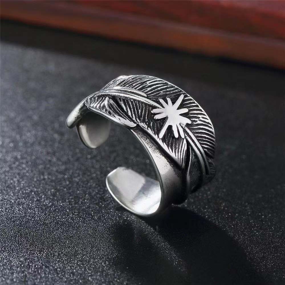 Moda europea y Americana Indio anillo abierto retro de los hombres de moda personalidad dominante anillo punky único anillo