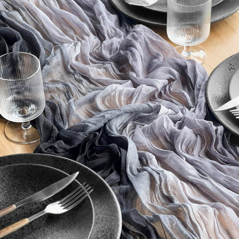 Поставка через границу: набор столового текстиля Bali Wrinkle Wiring Table Flag Wedding Furnishings Bohemian Wind Gradient Fold Win столовый комплект оптом