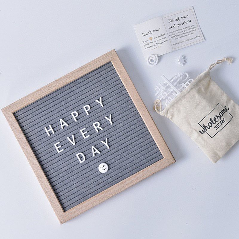 Felt Letter Message Board Ins Nordic Style Handmade Wooden Photo Frame Photo Props Decorative Puzzle