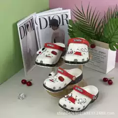 CROCS New Cartoon Collection Snoopy 2nd Gen 3D Shoe Charms Kids Anti-Slip Clog Sandals Trendy Summer Shoes