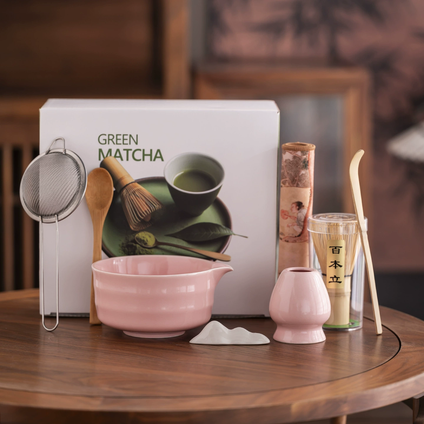 Wavy Ceramic Matcha Tea Set, Chinese-style tea cup and tools kit, multi-style options