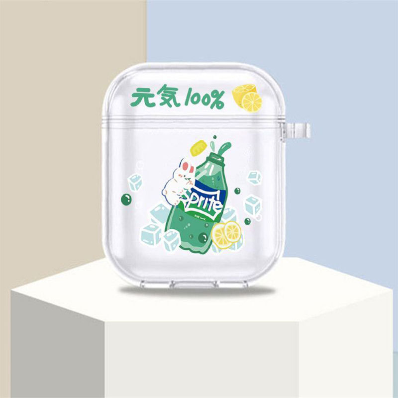 Moda de dibujos animados inalámbrica Bluetooth AirPods pro funda protectora diseño de nicho simple moda transparente funda protectora