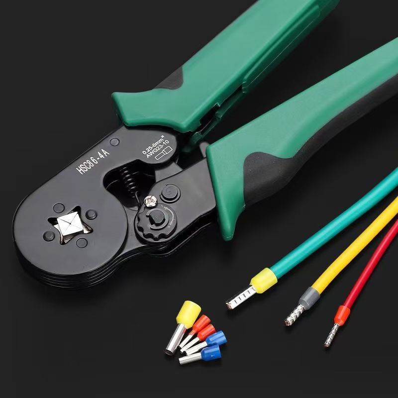 HSC8 6-4A管型钳压线端子冷压管型压接欧式电工进口压线钳棘轮