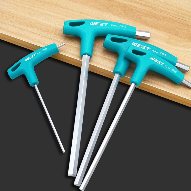 省力内六角扳手带手柄L型T字螺丝刀6角六方单个平头螺丝起子组合