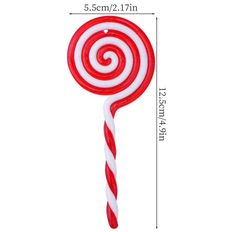 Precio de fábrica en stock acrílico artificial muleta decoración árbol de Navidad pequeña muleta acrílico caramelo colgante traje de Navidad