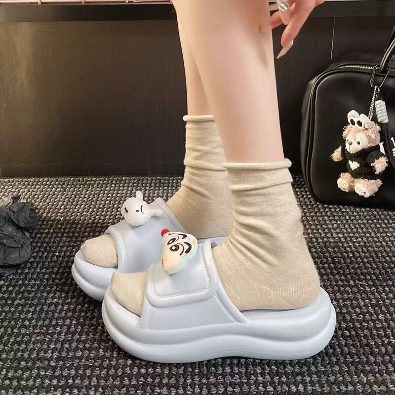 2025 Internet Celebrity New Cute Cartoon Funny Crayon Shin-Chan Anti-Odor Anti-Slip Wearable Sandals and Slippers
