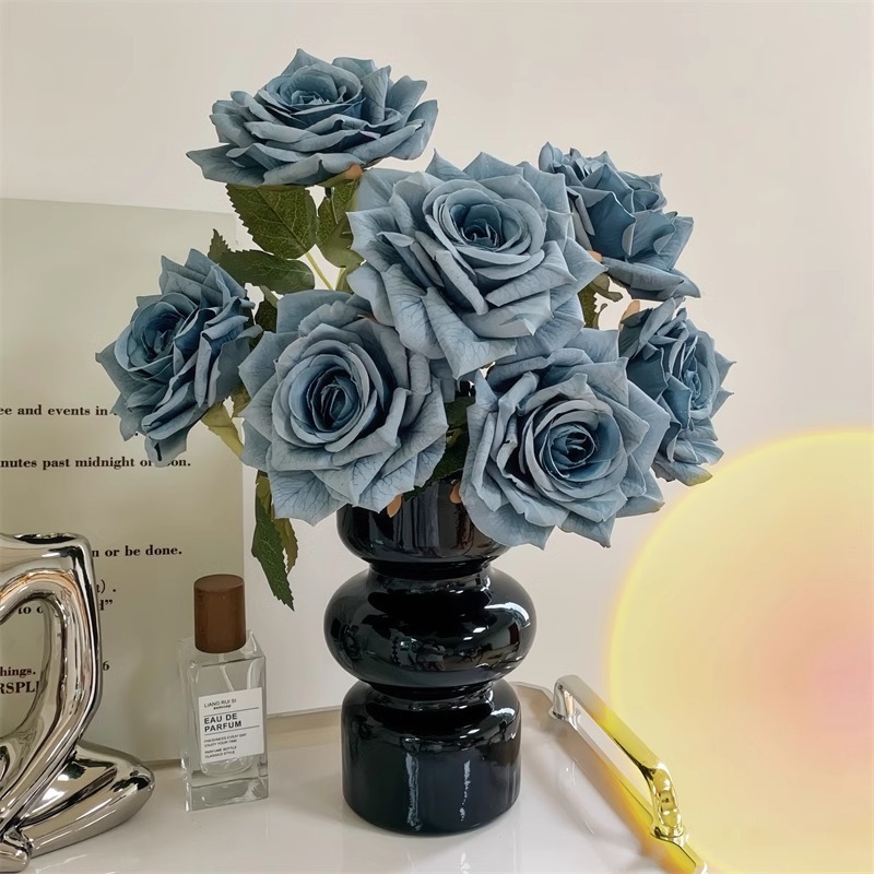 Smog Blue / Relieved + Vaso de ondas negras