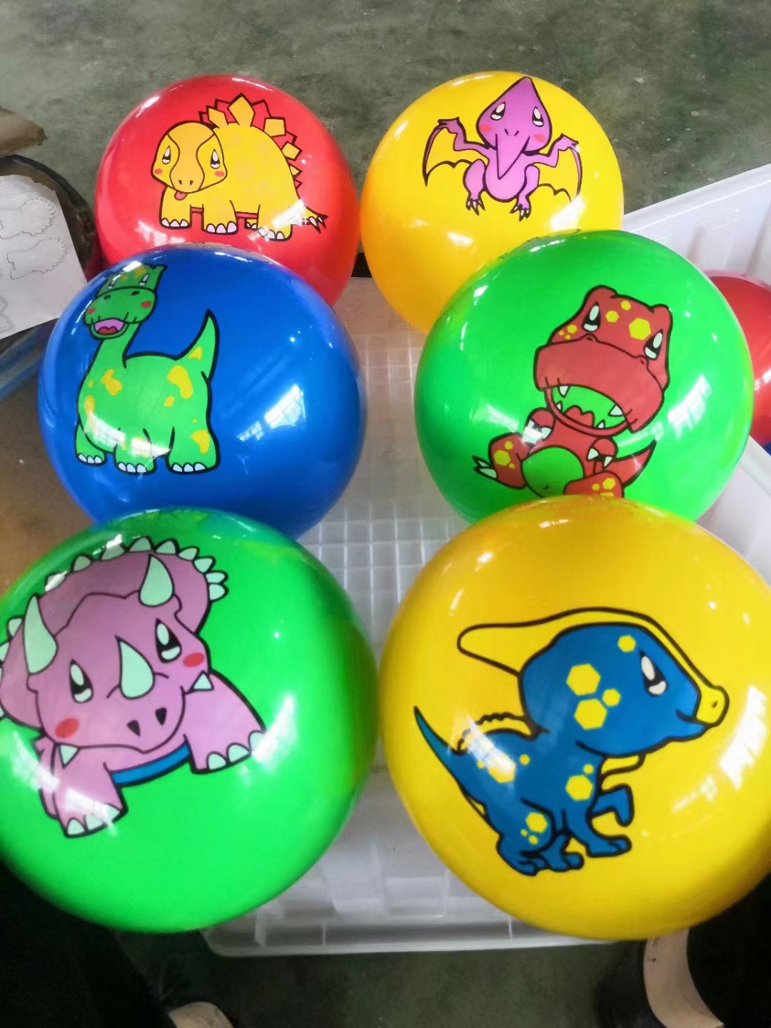 9寸pvc充氣動物數字貼標球卡通地攤貨皮球充氣玩具幼兒童廠家
