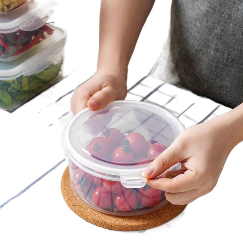 冷蔵庫の新鮮保持収納箱の食品密封箱の台所食品は野菜の五穀の食糧を入れて工場の1件の卸売りを貯蔵します。|undefined