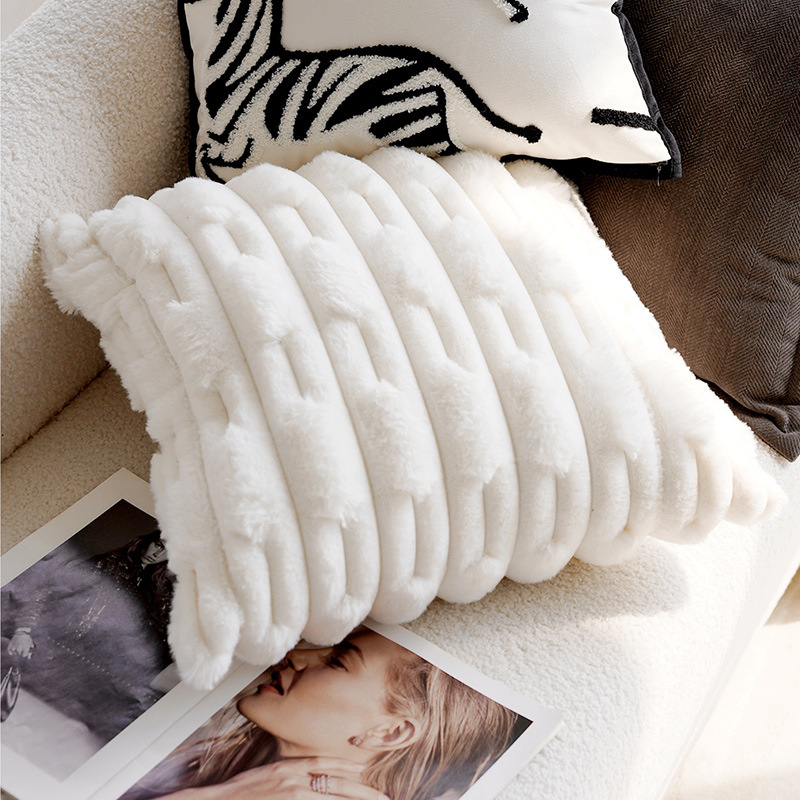 Pony Animal Retro Superior Northern Sencillo Ligero Lujo Bordado Funda de almohada Modelo Sala de estar Sofá Cojín Almohada