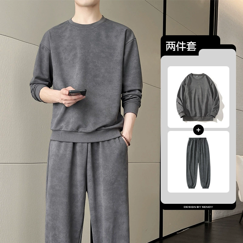 帝宇神龙 Autumn set, sweatshirt, trousers, round collar