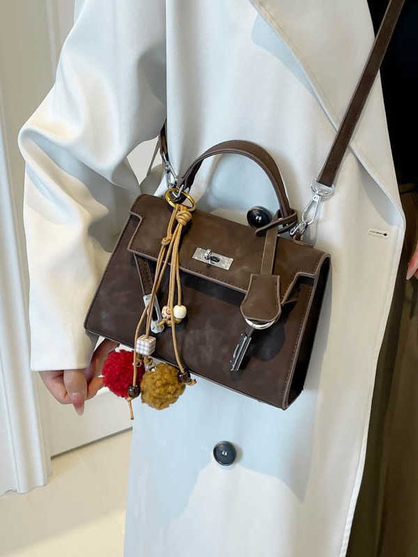 Bolso de mujer 2025 nuevo cross-border de seda retro mochila de textura alta extranjera Kelly bolso de mano pequeño