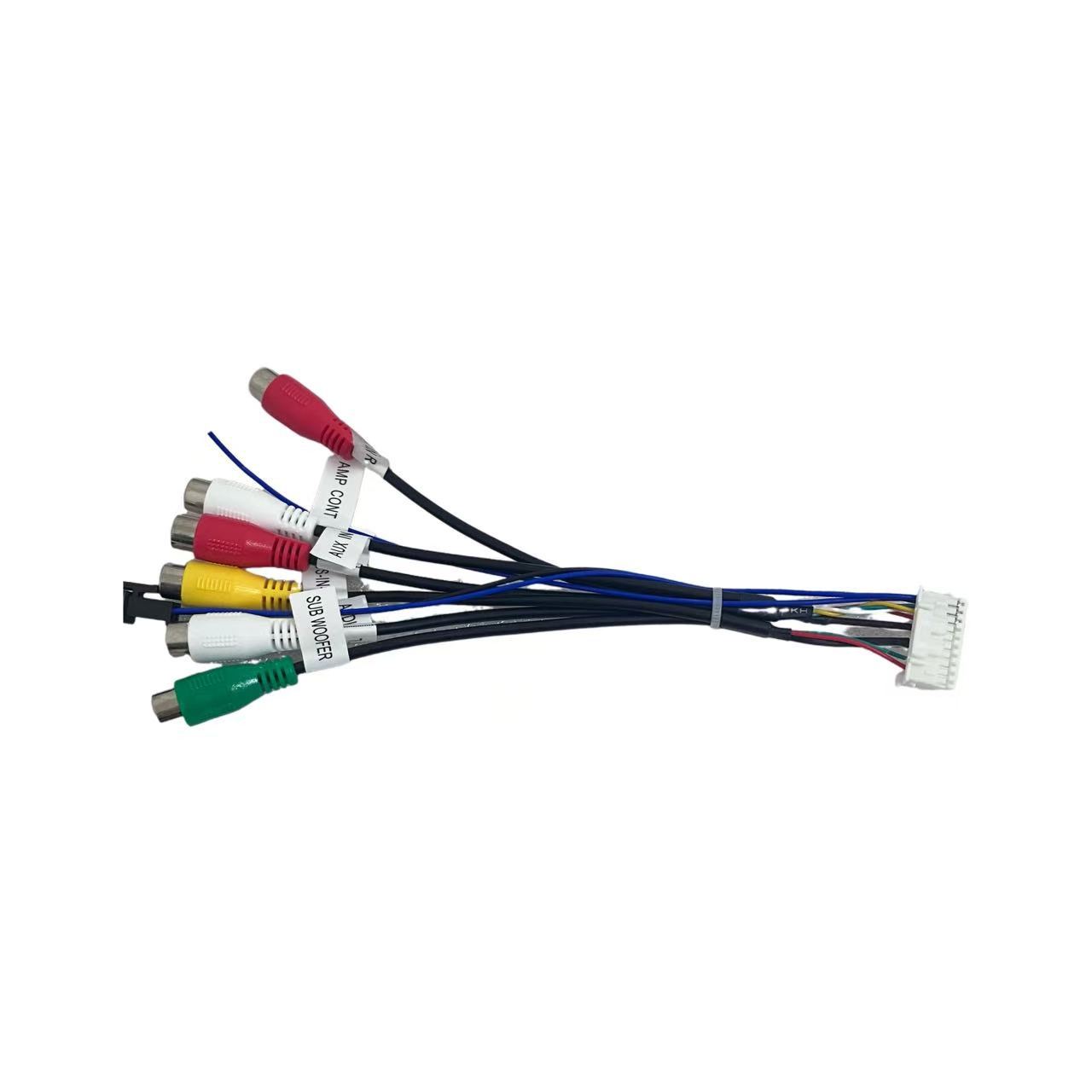 Suitable for all car models, six-head fan Android cable system, universal power cable for car navigation and reversing camera