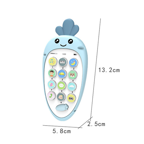 Small baby music mobile phone baby educational phone boys and girls early education story machine children's toys radish mobile phone
