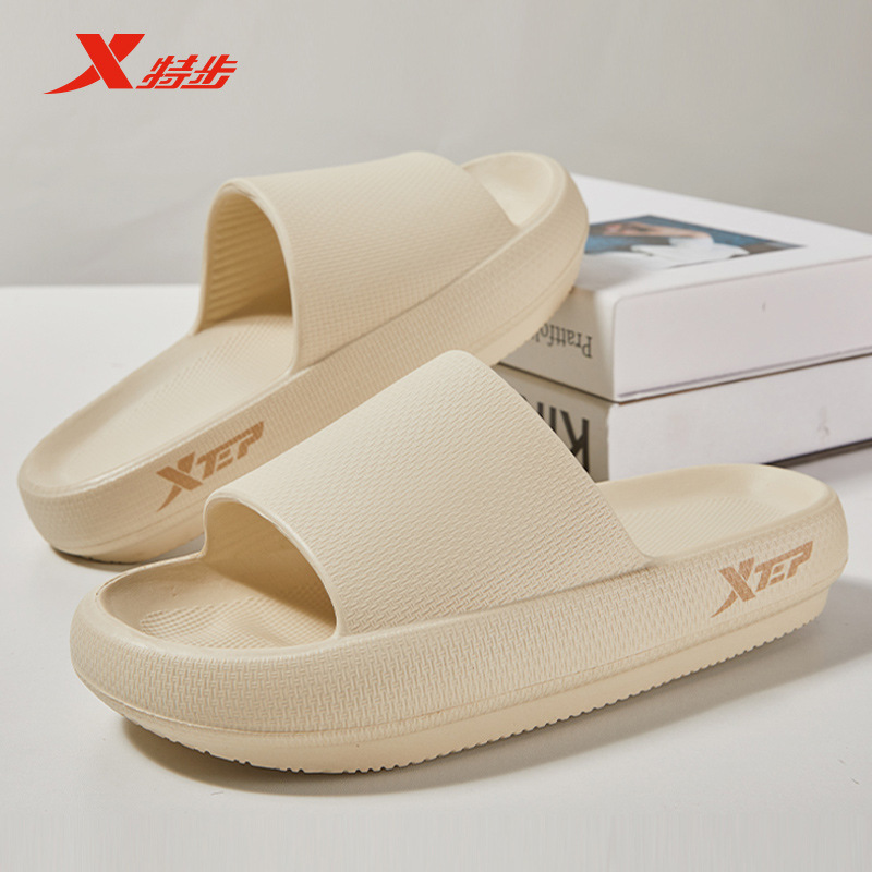 Xtep スリッパ、男性と女性用、カップル用のソフトソールスリッパ、家庭用浴室用滑り止めアウターウェア、夏用スリッパ|undefined