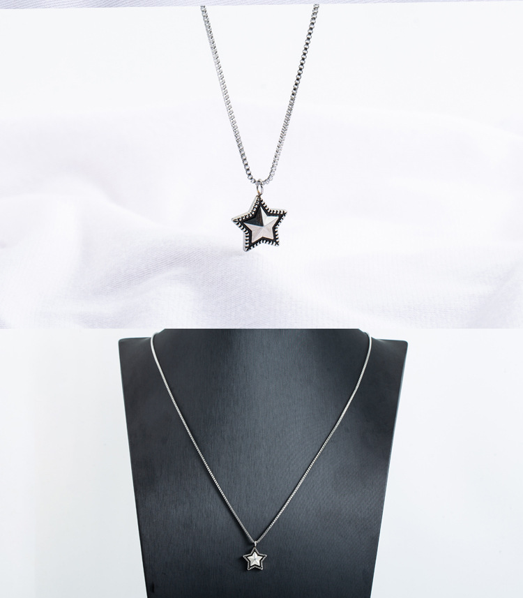 Simple Style Star Titanium Steel Plating Pendant Necklace 1 Piece