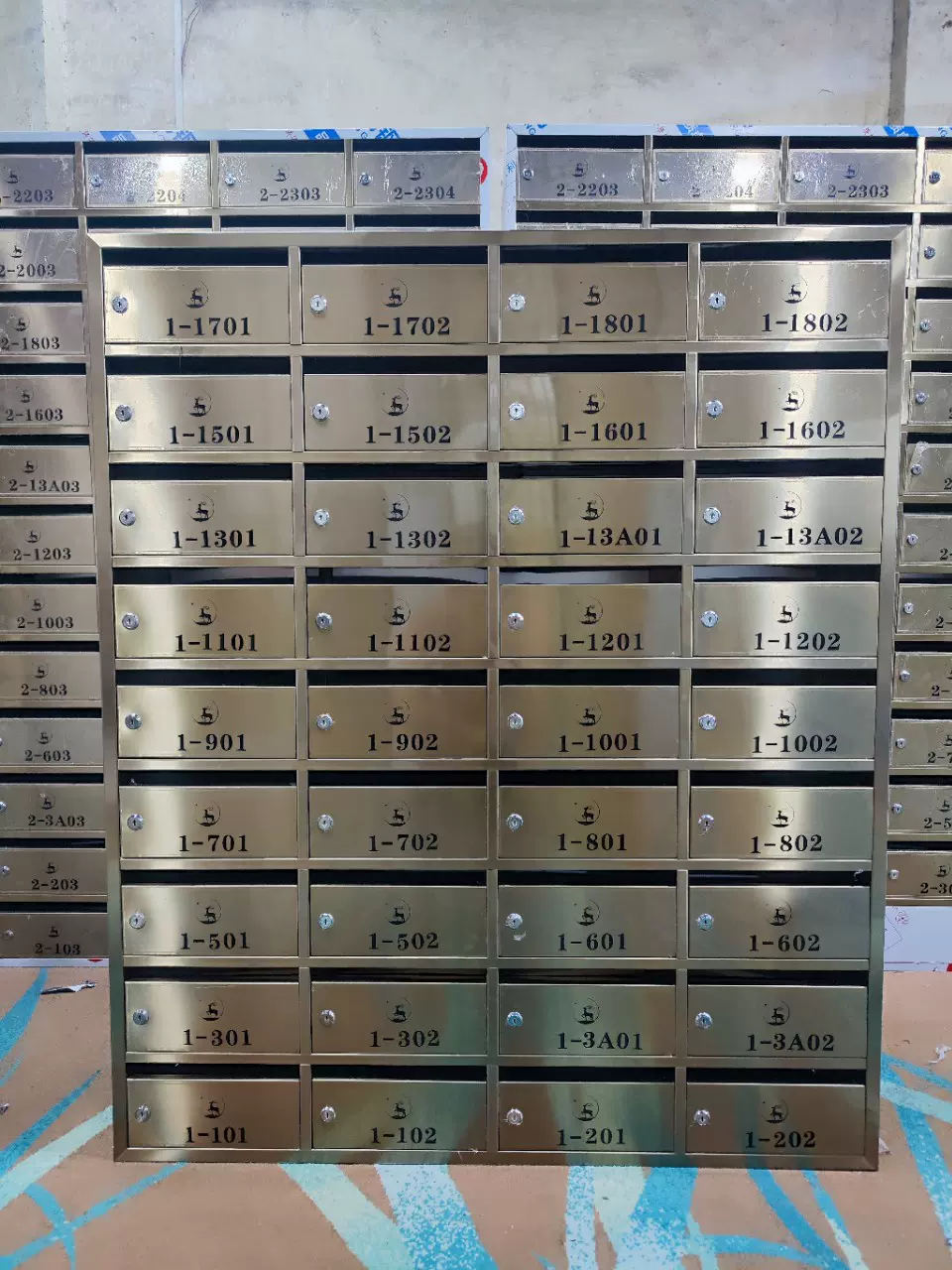 厂家小区不锈钢壁挂式户外玫瑰金信报箱智能别墅信箱全国热卖