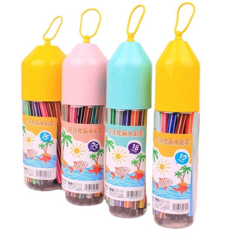 Los estudiantes pueden lavar dibujos animados para niños bolígrafo de acuarela para niños pincel de pintura de arte para niños pintura de jardín de infantes papelería premios