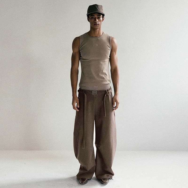 South Korea badblood BCAC Series Casual Pants Women's Sports Niche Design Sense Straight Pants Fashion Pants