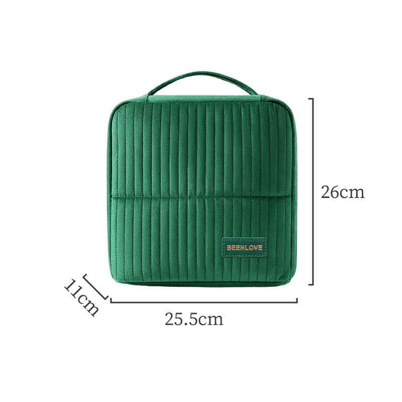 Bolsa de almacenamiento multicapa de terciopelo transfronterizo de Nueva Holanda puede ser vertical conveniente para viajar bolsas de maquillaje portátiles de gran capacidad