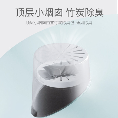 Fully Enclosed Large Cat Litter Box Drawer Type Activated Carbon Deodorizing Chimney Dual Anti-Sand Drop LUSMO