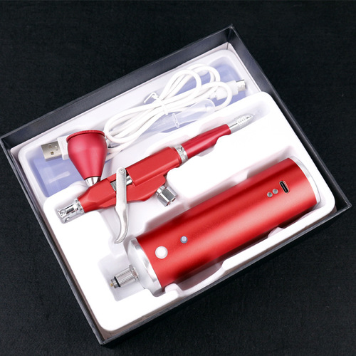 Adjustable 30PSI airbrush air compressor set TYPEC charging double-action self-stop-start model painting airbrush air pump