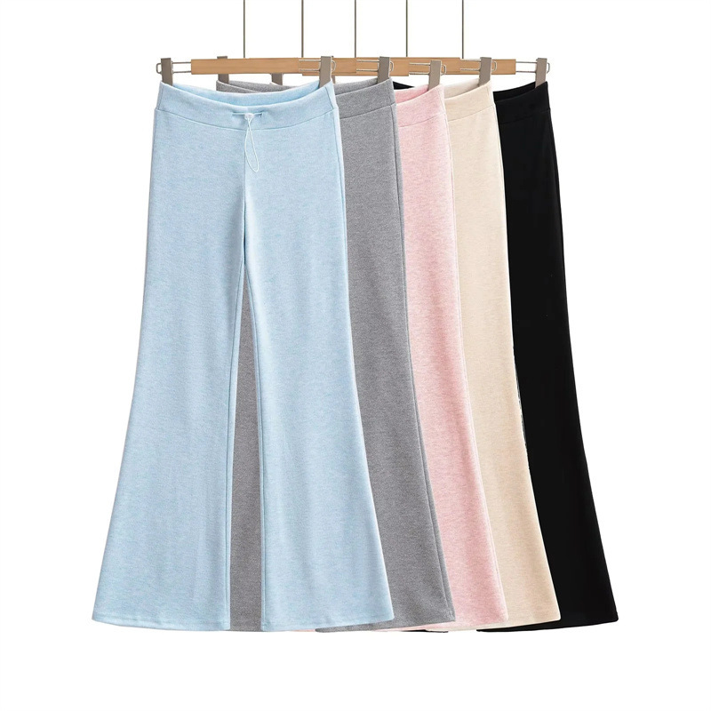 Lazy Style Personalized Drawstring Micro-Flared Casual Pants for Women in Autum 2025 New Slim and Drapedy Floor-Length Sports Pants Lazy Style Personalized Drawstring Micro-Flared Casual Pants for Women in Autum 2025 New Slim and Drapedy Floor-Length Sports Pants