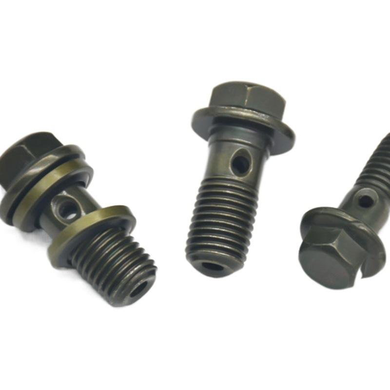 Vehículo eléctrico de motocicleta todoterreno cilindro bomba de aceite tubo de aceite tornillo de freno bomba superior bomba inferior pinza bomba perno de tornillo hueco