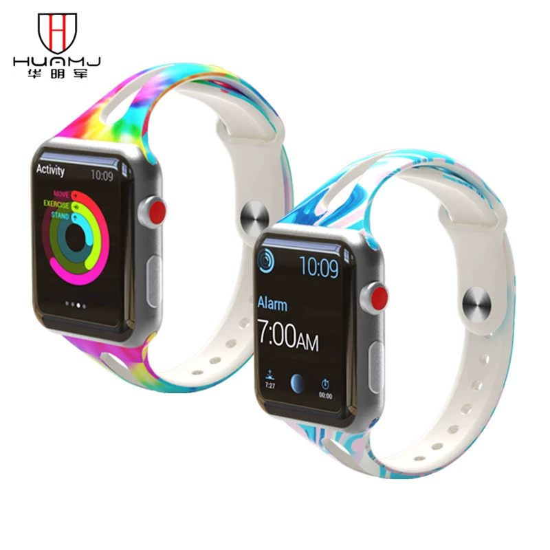 Совместимый ремешок для Apple Watch Apple 3/4/5/6/SE поколение полый маленький пояс талия i i силиконовый ремешок