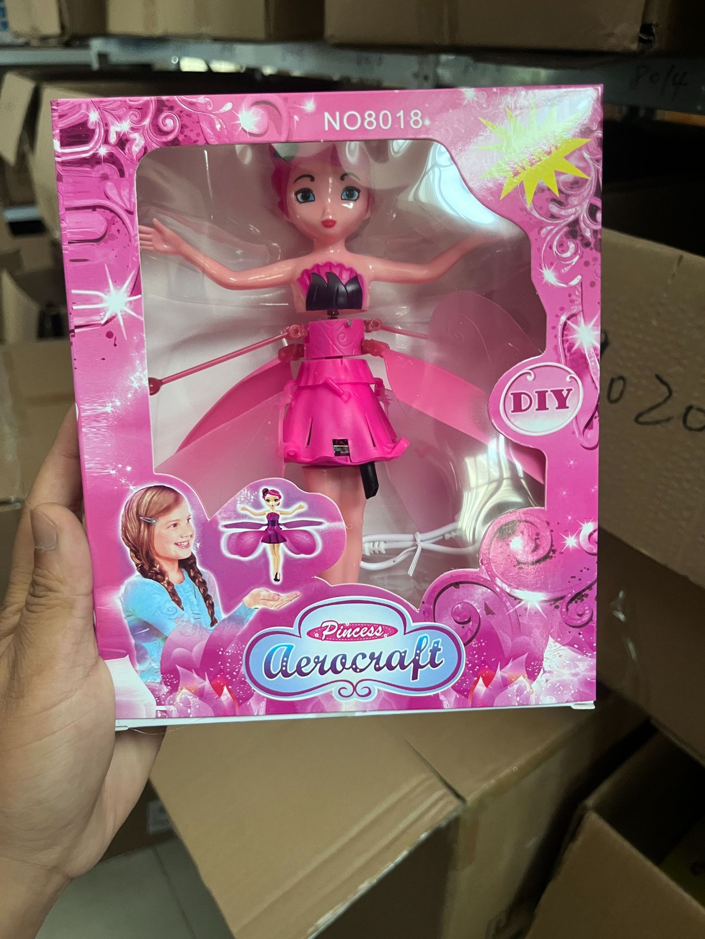 Little flying fairy pink aircraft