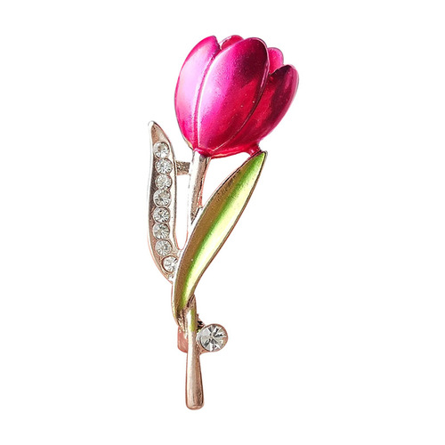 Brooch for women, tulip scent, small fragrance corsage, suit jacket, anti-exposure pin, clothing accessories, collar pin, jewelry