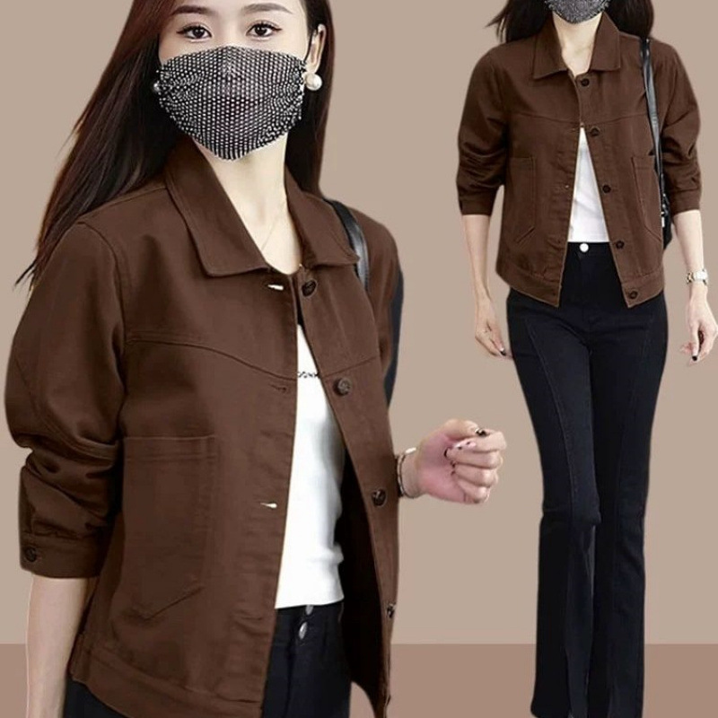 春秋复古牛仔外套女新款2025小个子百搭短款夹克宽松洋气上衣|undefined