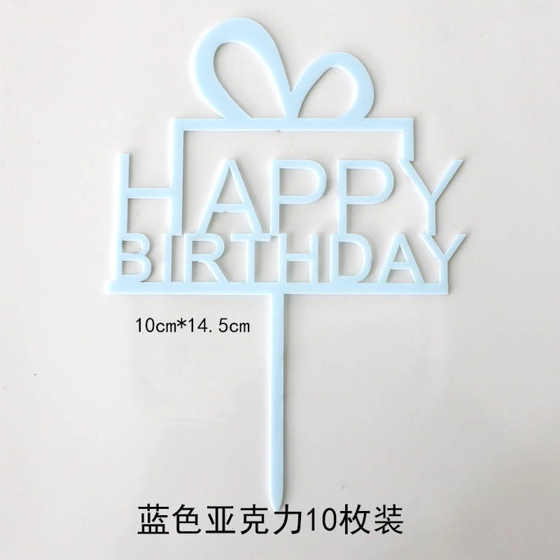 Copyright acrílico pastel decoración ins estilo creativo AMOR Feliz cumpleaños postre de mesa