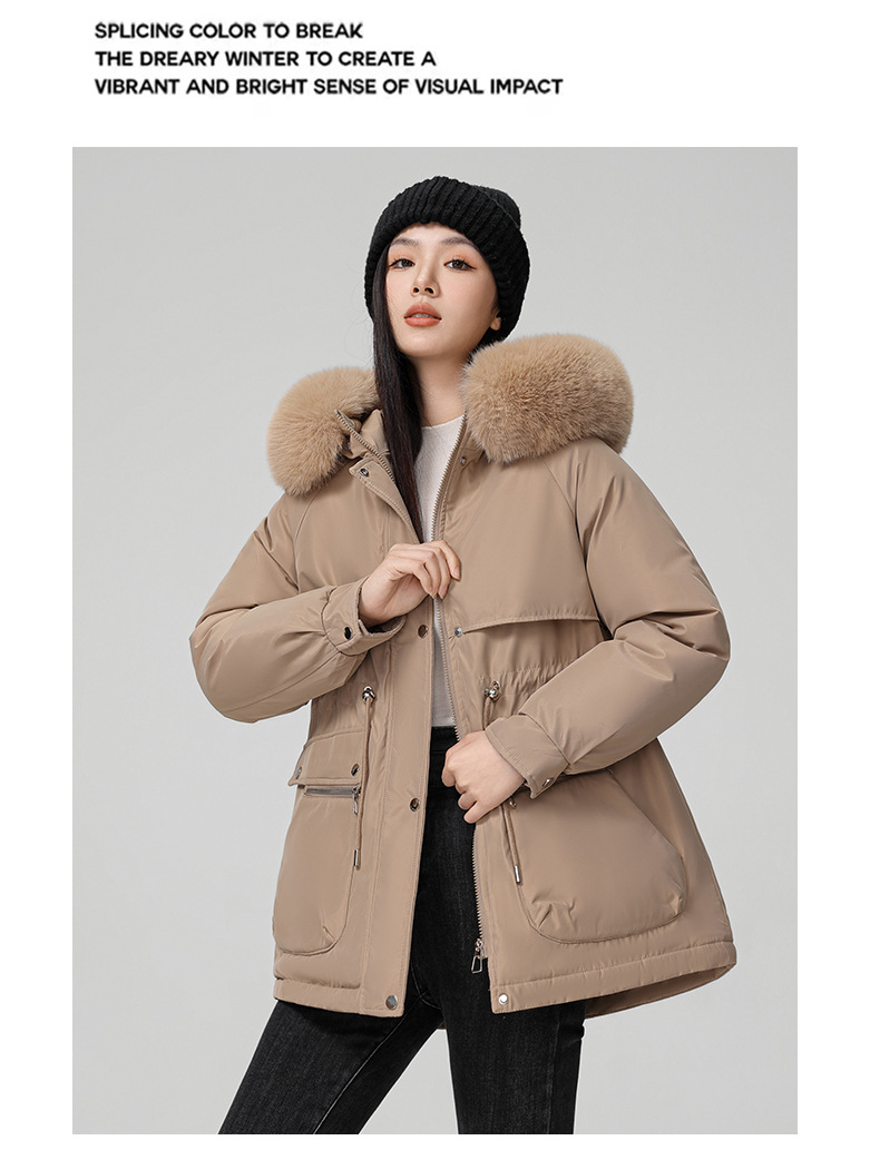 Foreign trade plus veet overcomes women's long 2024 new winter style jacket, slimming and thickening cotton coat, small_voghion.com