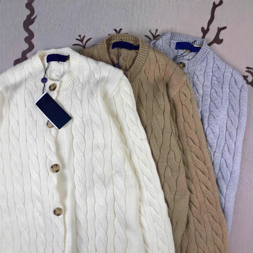 RL Rlaf Po со стандартным кардиганом Короткий осенний и зимний пиджак с толстым вышивкой с круглым вырезом свитер женский Пол